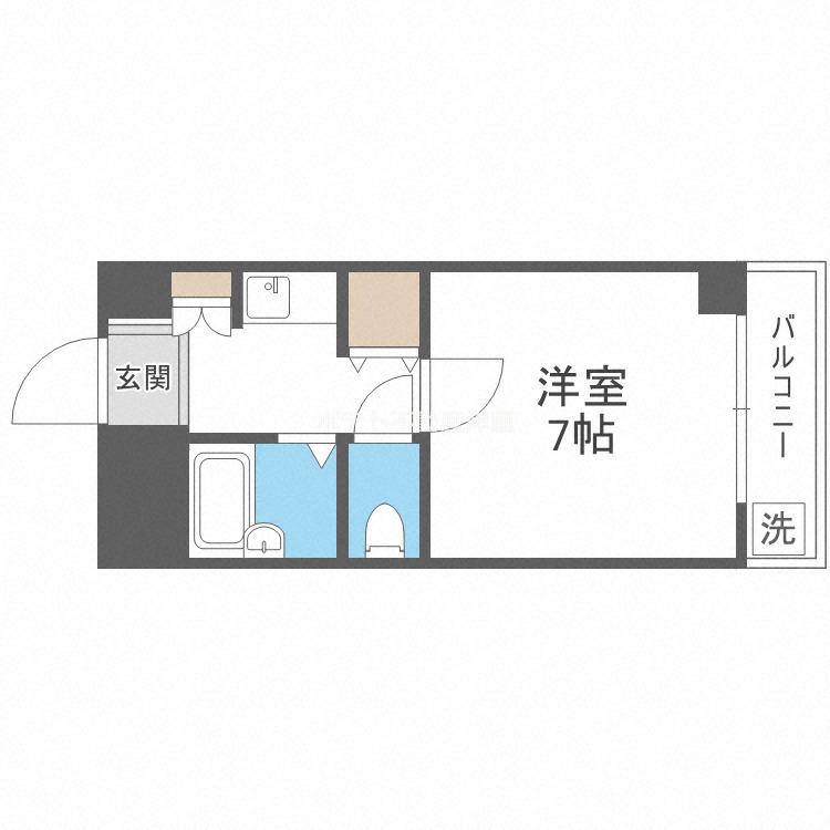 長居ロイヤルマンション(1K/2階)の間取り写真