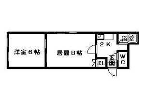 パラシオン琴似(1LDK/1階)の間取り写真