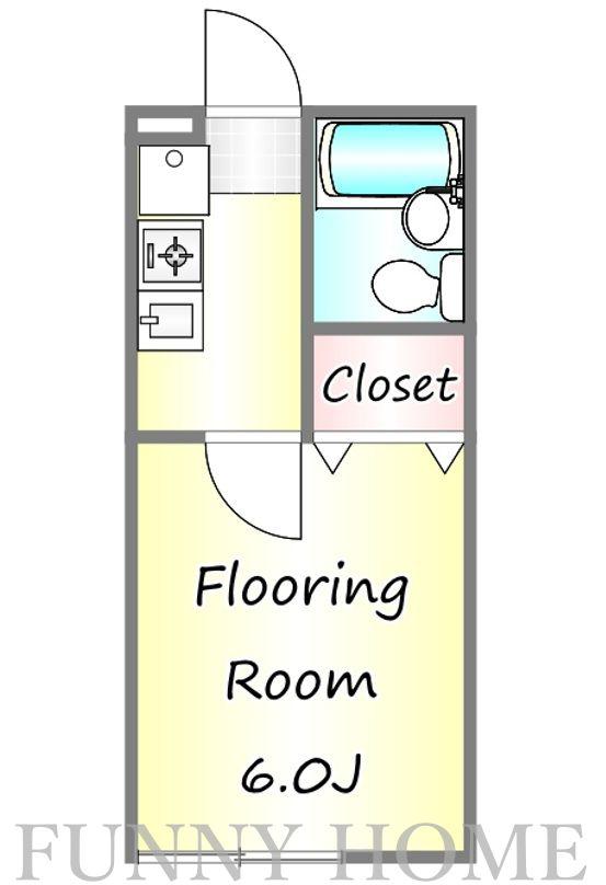 メゾン三軒茶屋II(1K/1階)の間取り写真