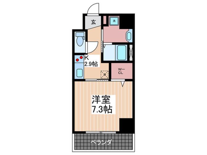 MAISON FELICIA(1K/6階)の間取り写真