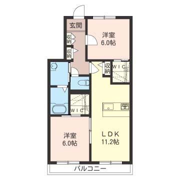 EMINENCE(2LDK/3階)の間取り写真