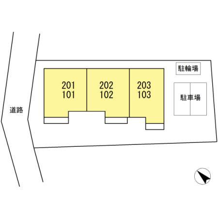 ヴィラ曻美(1LDK/1階)の間取り写真
