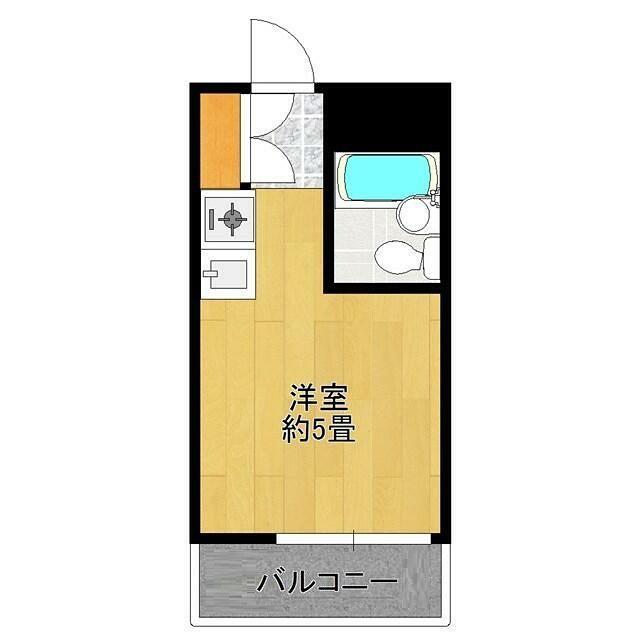 ハイシティ学芸大学1(ワンルーム/4階)の間取り写真