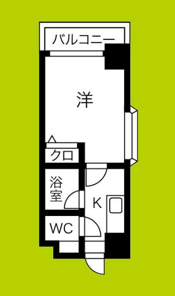 クオーレ十三東(1K/2階)の間取り写真