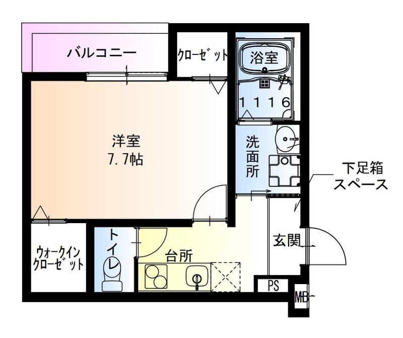 フジパレスJR淡路駅北(1K/2階)の間取り写真