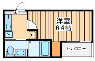 アザーレ・パッシオ相武台前(1K/2階)の間取り写真