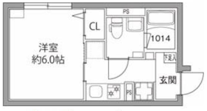 レピュア板橋本町レジデンス(1K/2階)の間取り写真