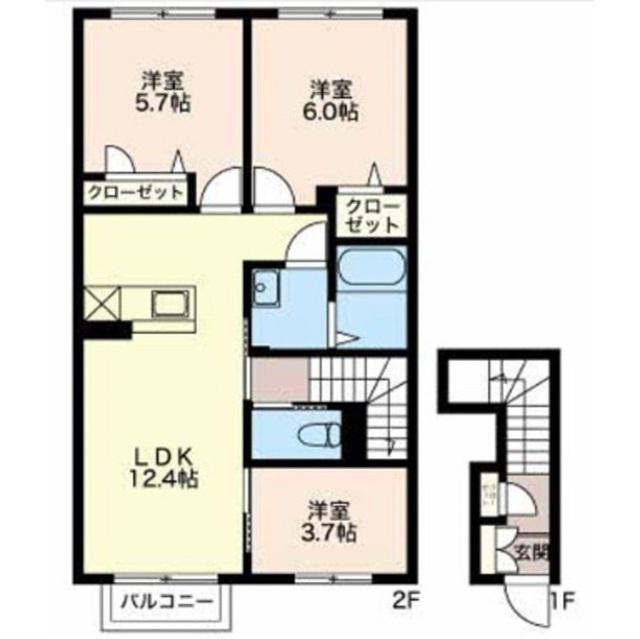 シャーメゾン秋和(3LDK/2階)の間取り写真