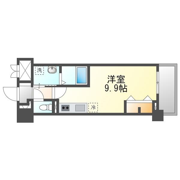 CILIEGIO桜坂(ワンルーム/4階)の間取り写真