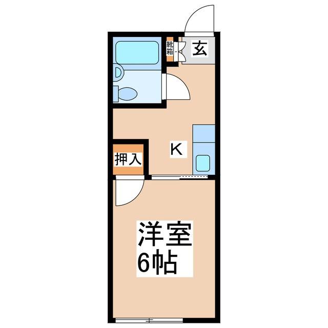 メゾン寺島 I(1K/1階)の間取り写真