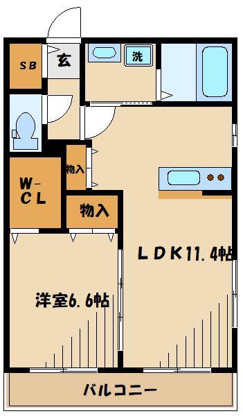 ラフィネス(1LDK/3階)の間取り写真