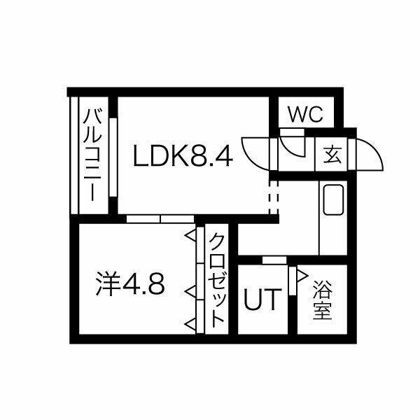 FEERIQUE (1LDK/4階)の間取り写真