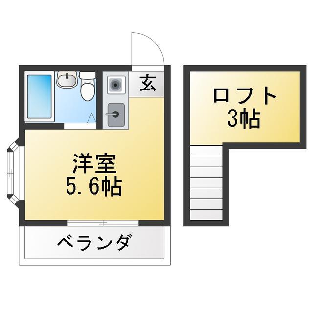ペアパレス大塚パートII(ワンルーム/2階)の間取り写真