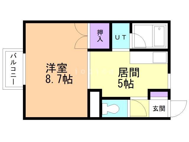 GETTING BETTER B(1DK/1階)の間取り写真