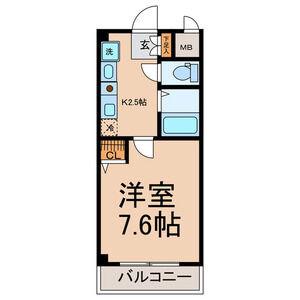 セレッソ本陣(1K/3階)の間取り写真