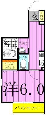 エルスタンザ東綾瀬(1K/3階)の間取り写真