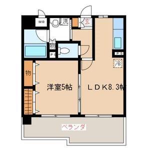 カマラード吉塚(1LDK/3階)の間取り写真