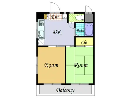第2シルバーハイツ(2DK/3階)の間取り写真