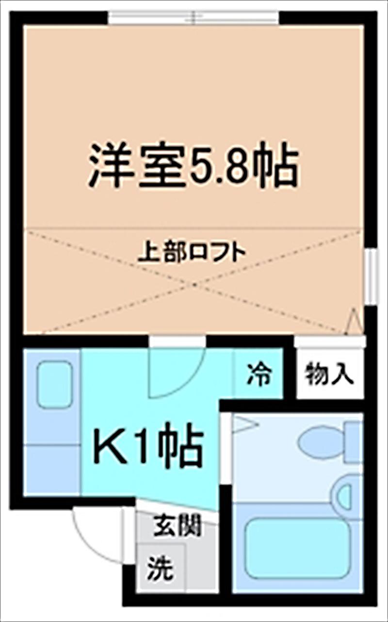 ヴィーナス泉本町(1K/2階)の間取り写真