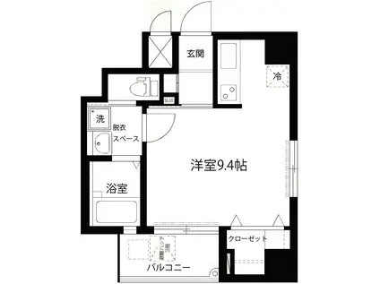 ISAMビル(1K/3階)の間取り写真