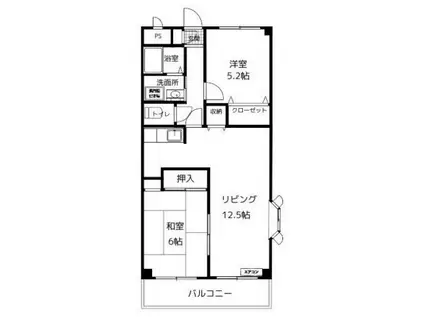 スタットニューヘン英賀保(2LDK/3階)の間取り写真