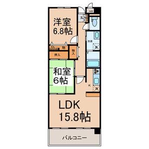 カトルセゾン(2LDK/2階)の間取り写真