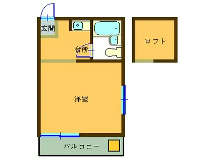 ダイアパレス101(ワンルーム/2階)の間取り写真
