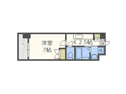 NO.111 CLUB ORIENT BLD TRADING TOWE(1K/18階)の間取り写真