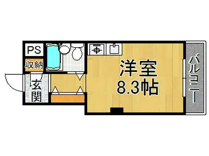 サンフォーラム(ワンルーム/2階)の間取り写真