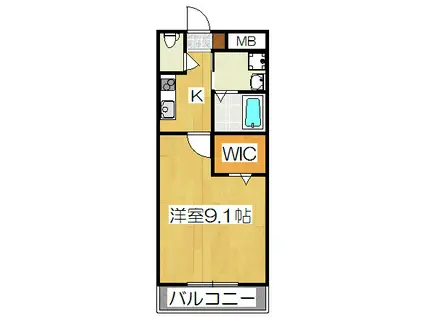 A-MON醍醐(1K/5階)の間取り写真