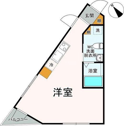 ARCO15(ワンルーム/2階)の間取り写真
