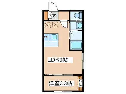 メゾンココン久地(1LDK/1階)の間取り写真