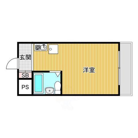 クリアキューブ姫路(ワンルーム/3階)の間取り写真