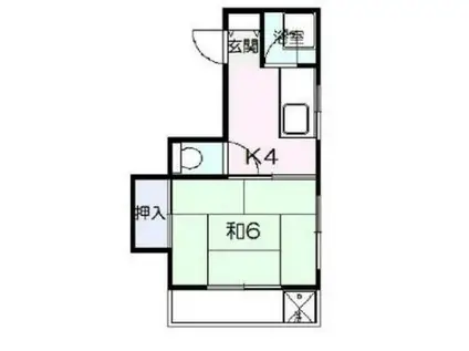 第13通南ビル(1K/3階)の間取り写真