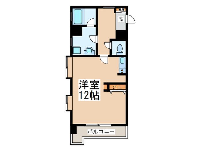 ライオンズマンション海老名第2(ワンルーム/6階)の間取り写真