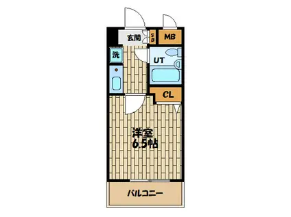 エスリード野田駅前(1K/8階)の間取り写真