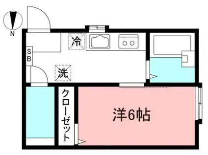 タウンコート(1K/2階)の間取り写真