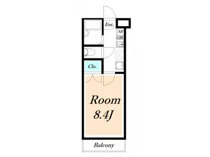 クレオ舞浜II(1K/1階)の間取り写真