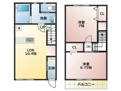 FELICE III(2LDK/1階)の間取り写真