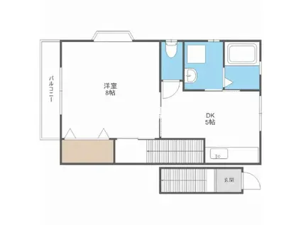 セレナーデKENII(1DK/2階)の間取り写真