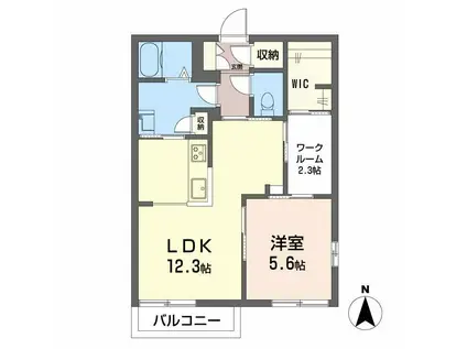 フォーラム26(1SLDK/2階)の間取り写真