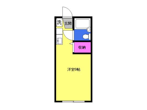 ハイツリー(1K/2階)の間取り写真