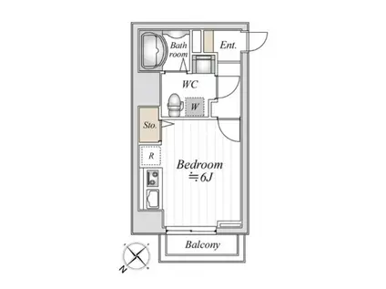 NSTAGE豊田(ワンルーム/5階)の間取り写真