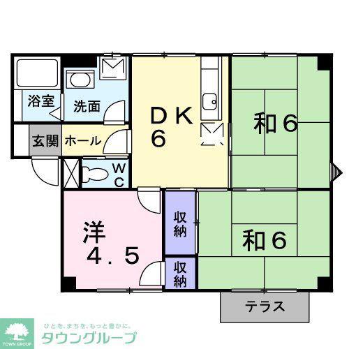 フォンテーヌシャトレI(3DK/1階)の間取り写真