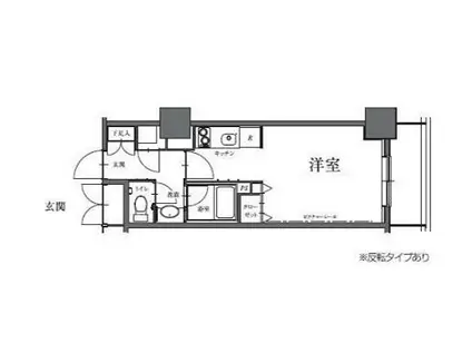HF駒沢公園レジデンスTOWER(ワンルーム/12階)の間取り写真