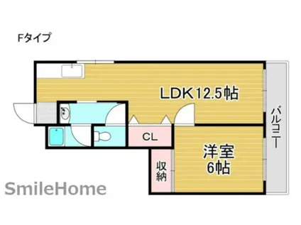 タカイレジデンス(1LDK/5階)の間取り写真