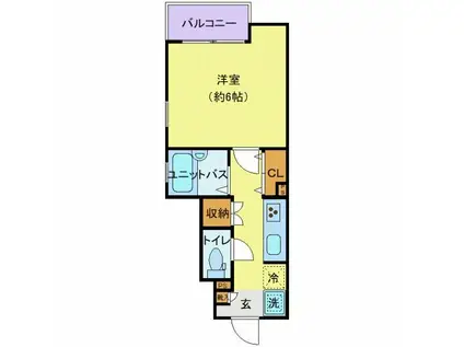 PLACE TO BE(1K/1階)の間取り写真