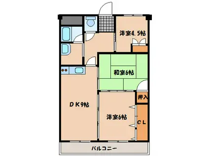 ビラアルファイン(3LDK/2階)の間取り写真