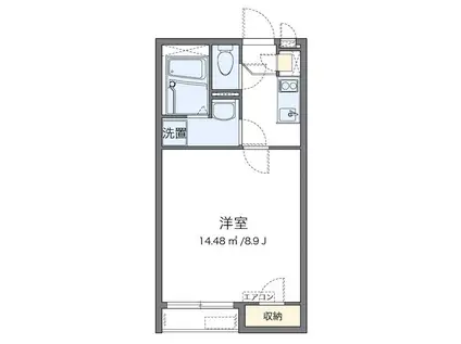 クレイノさんふらわー入谷(1K/1階)の間取り写真