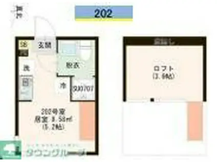 AVENIR 上石神井(ワンルーム/2階)の間取り写真